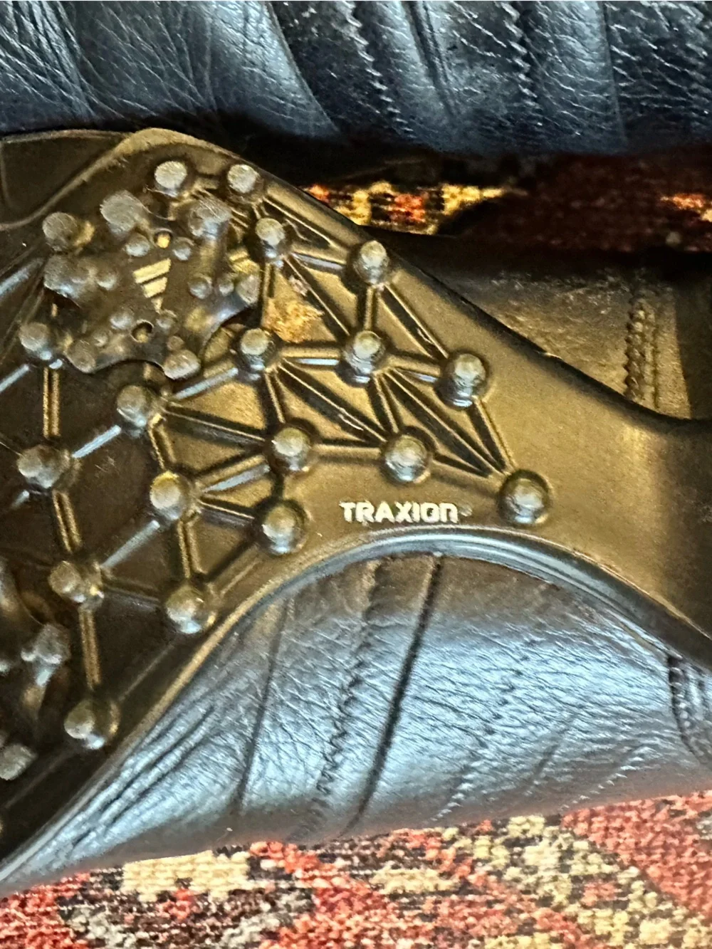 Adidas Traxion Black Leather Golf Shoes - Men’s Size 9.5
